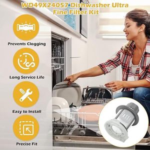 WD49X24057 Kit de filtro ultrafino para lavavajillas, repuesto para lavavajillas GE - Product Image 3