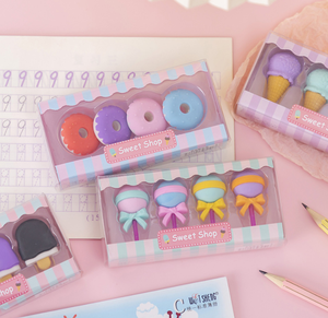 Étudiant créatif papeterie cadeau couleur bonbon quatre dans la boîte-cadeau de fenêtre d'ours avec Dessert sucette <span class=keywords><strong>crayon</strong></span> gomme caoutchouc - Product Image 5