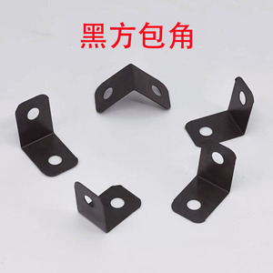 Support d'angle noir en forme de L, trou de 20 mm, acier au carbone, accessoire de fixation durable pour mobilier industriel - Product Image 4