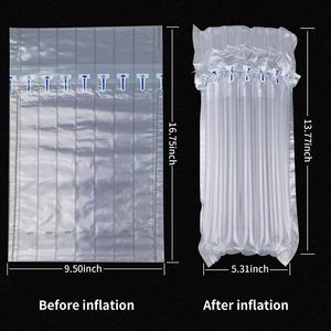 In Stock Blow up <b>Roll</b> Cushion Inflatable Air Column Post Wine Plastic Packing <b>Bubble</b> Bags for Protective Shipping Wine Bottles - Product Image 2