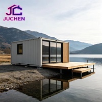 Maison mobile préfabriquée sur roues, cabane modulaire transportable, entièrement meublée pour l'aménagement de jardin et l'hébergement de vacances