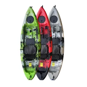 Polyethylene Peddle Sea Kayak Perdagangan Kano Duduk Pedal Aluminium Bingkai Kursi Dilengkapi Satu Orang Memancing Kayak