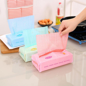 Lingettes jetables 80 feuilles en tissu non tissé, chiffon de nettoyage multi-usages pour cuisine, forme rectangulaire - Product Image 1