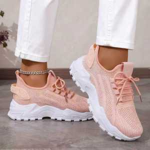 <span class=keywords><strong>Zapatos</strong></span> de Mujer, Primavera, Nuevos, Casuales, Transpirables, Ligeros, Duraderos, con Cordones Delanteros, Zapatillas de Una Sola Capa, Venta al Por Mayor de Fábrica - Product Image 1