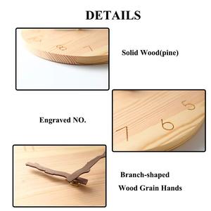 Orologi da parete in legno di grandi dimensioni decorativi per la casa classici <span class=keywords><strong>orologio</strong></span> da parete rotondo in bambù Laser per <span class=keywords><strong>soggiorno</strong></span> - Product Image 4