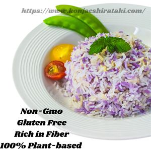 Stock limité Riz instantané riche en fibres et en protéines Riz de konjac séché Riz de konjac coloré pour le régime - Product Image 2
