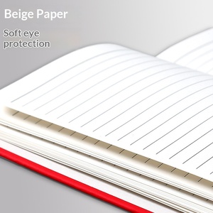 สมุดบันทึกธุรกิจ A5 สมุดบันทึกหนังแกะนุ่ม อุปกรณ์การเรียน สมุดบันทึกแนวนอน ปกแข็งแบบนุ่ม - Product Image 3
