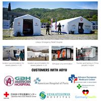 Tente d'hôpital portable Ceyu, grande tente médicale gonflable imperméable pour événements de la Croix-Rouge, désinfectée et scellée par soufflerie d'air