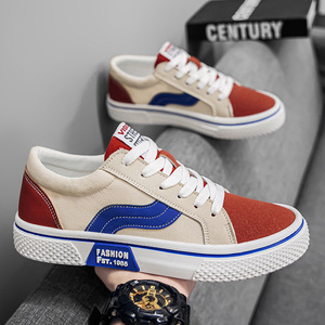 Nouvelles Chaussures de Skate Respirantes et Polyvalentes pour Hommes, Collection Printemps 2026, à Semelle Souple, Tendance Sportive Décontractée en Toile - Product Image 1