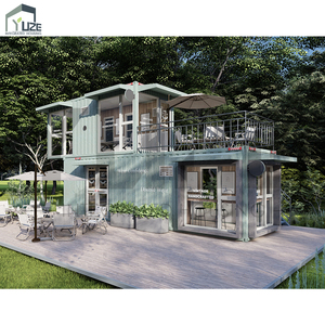 特注プレハブ2階建てモジュラー商用配送コンテナレストランとコーヒーショップ屋外席付き - Product Image 1