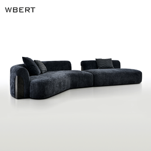 WBERT-Sofá modular minimalista de cuero italiano convertible para el hogar, oficina, hotel, sala de estar o salón para uso en Villa - Product Image 2