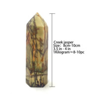 Cristaux de guérison d'énergie naturelle Point de jaspe Creek pour la décoration de la maison ou Feng Shui