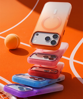 Coque de téléphone dégradée colorée pour iPhone 18 17 16 15 14 13 12 Pro Max, givrée, compatible charge magnétique sans fil, antichoc