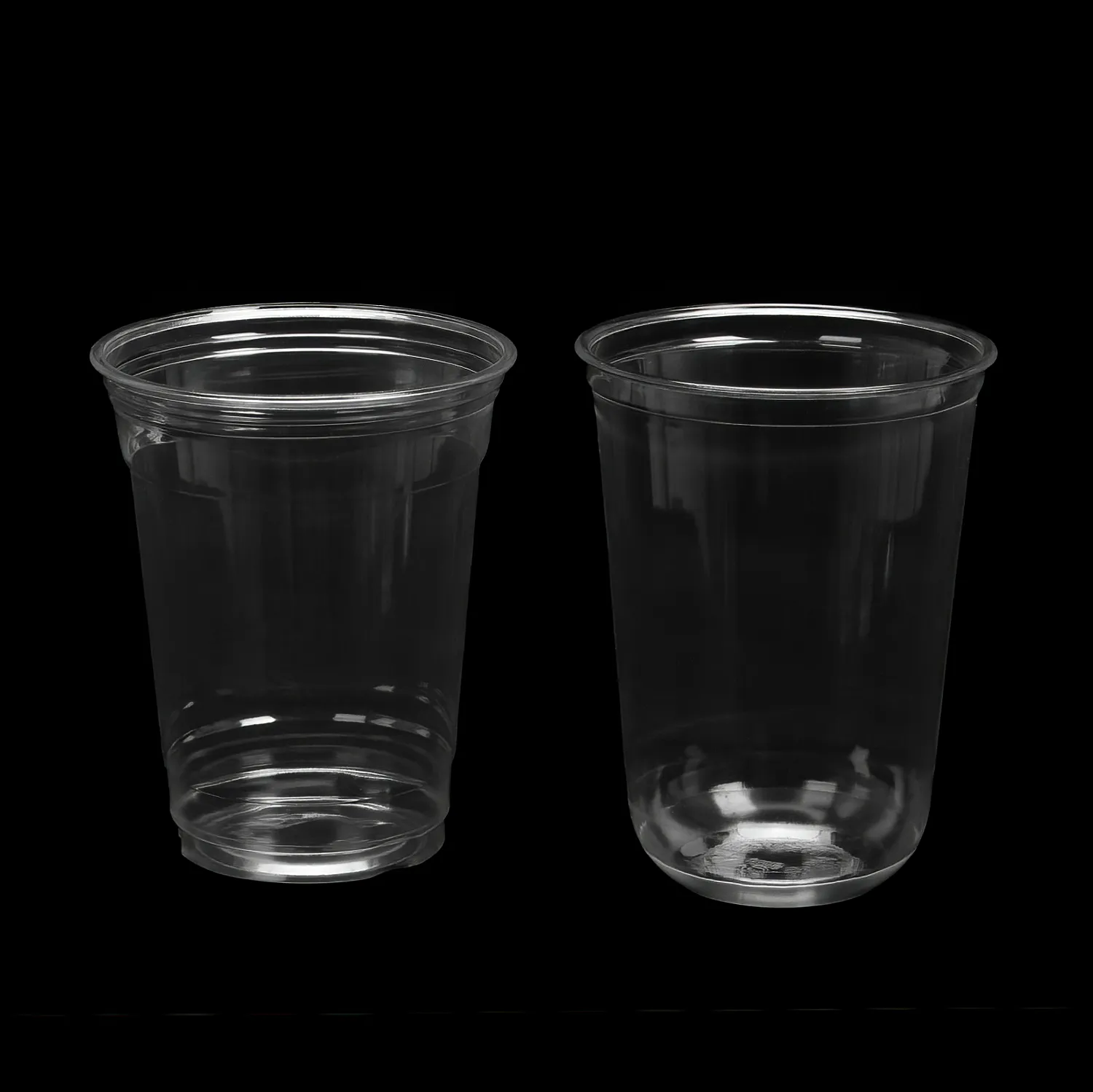 Custom Logo Personalization Measuring 16oz PP PET U Shape Clear Disposable Plastic Cups For Boba Bubble Milk Tea Parties Drinks