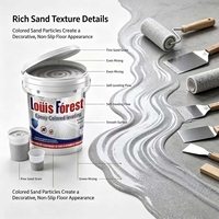 Peinture liquide autolissante pour sols en sable coloré époxy, imitation marbre, revêtement de sol imperméable, résistant à l'usure, écologique