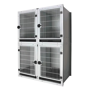 Профессиональная прочная ветеринарная клетка из нержавеющей стали, трехъярусная, одноярусная, для кошек и собак, для больниц, клиник, изоляции, оптом - Product Image 2