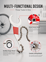 Outil de dérailleur 3 en 1 VXM, clé multifonction pour vélo, acier à haute teneur en carbone, réparation et entretien de vélos de montagne et de route