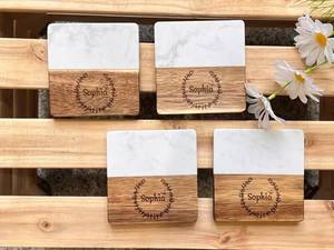 แผ่นรองแก้วหินอ่อนทำด้วยมือจำนวนมากสำหรับห้องครัวเหมาะสำหรับแก้วไวน์ถ้วยน้ำแก้วเบียร์ - Product Image 5