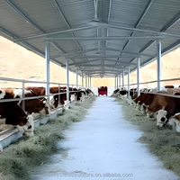 Structure en acier galvanisé à chaud épaisse pour abri de bétail, idéale pour l'élevage de porcs et de moutons, personnalisable, économique et antirouille