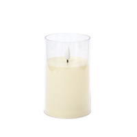 Bougies électroniques décoratives à LED en plastique, télécommandées, à piles, avec mouvement, pour mariages, Noël, Diwali