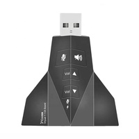 Xput Bestseller USB2.0 Virtuelle 7.1 Externe Soundkarte USB zu 3,5mm Klinke Plug-and-Play Audio-Adapter für Kopfhörer und Mikrofon