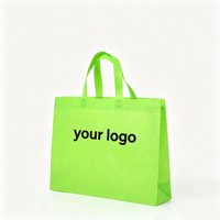 Sacs fourre-tout réutilisables écologiques bon marché, imprimés sur mesure, en tissu recyclable non tissé, avec poignées et logo