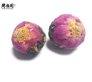 KAIYANGE EU ORGANIC Tè Sfuso Artigianale Misto Rosa e Puerh Maturo a Forma di Sfera di Drago, Tè Floreale Personalizzato OEM di Alta Qualità, Tè Floreale alle Erbe - Product Image 2