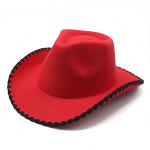 Sombrero de Vaquero de Nuevo Diseño 2024 con Borde de Hilo en Color Contrastante para Viajes, Pesca, Ocio al Aire Libre - Product Image 4