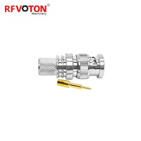RFVOTON connecteur BNC prise mâle à sertir (EZ) connecteur étanche RF sans soudure pour câble WTR400 RG8