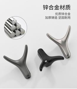 Gancho de estilo de lujo ligero moderno de cuerno de vaca creativo de alta calidad, colgante de Gancho Doble de muebles personalizable dorado - Product Image 5