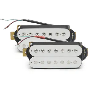 Humbucker 7 corde per chitarra elettrica Pickup Dual Coil 7 fix-7 parti di chitarra polo regolabili bianco