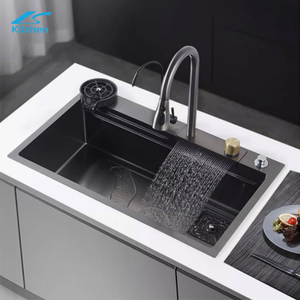 <span class=keywords><strong>Évier</strong></span> de cuisine à cuvette unique Nano Step <span class=keywords><strong>Raindance</strong></span> Waterfall Design Farmhouse Style Rondelle de tasse en acier inoxydable <span class=keywords><strong>Évier</strong></span>s de cuisine à un trou - Product Image 5