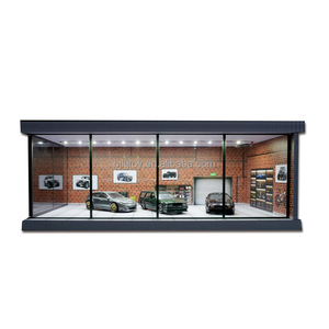Boîte de rangement pour modèles de voitures 1/64, scène de parking pour modèles de voitures miniatures, diorama de modèles de voitures, modèles de <span class=keywords><strong>garage</strong></span> pour voitures en alliage - Product Image 1