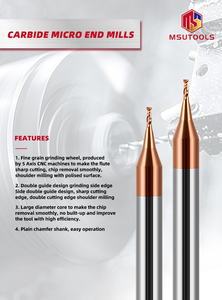 Công cụ cắt phay CNC chính xác OEM/ODM HG Series ISO9001 hrc65 <span class=keywords><strong>tungsten</strong></span> <span class=keywords><strong>carbide</strong></span> <span class=keywords><strong>Micro</strong></span> <span class=keywords><strong>End</strong></span> <span class=keywords><strong>Mills</strong></span> 0.2mm 1mm Router cho - Product Image 2