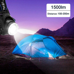 최고급 18650 배터리 IP55 방수 10000시간 야외 캠핑용 LED 충전식 디밍 헤드램프 - Product Image 5
