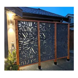 Laser Cut Powder Coated Privacy Divider Màn Hình Trang Trí Panels Thép Trang Trí Ngoài Trời Màn Hình Riêng Tư Phòng Divider