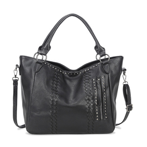 Túi Tote Sức Chứa Lớn 2021 Thời Trang Nữ <span class=keywords><strong>Rivet</strong></span> Brown Da Mềm Vai Túi Xách Tay Sang Trọng Túi Xách Nữ - Product Image 4