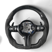 Volant en cuir et fibre de carbone avec LED pour 320/525/F10/F30/F31/F32/F15/E90/F70/E71/F31/X5/X6/F01/F07/F20/F11/F22/F25/M3/M5/M4M2