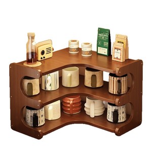Corner desktop <b>shelf</b>, multi-layer storage <b>rack</b> for kitchen, household daily necessities, department store items, and home goods. - Product Image 5