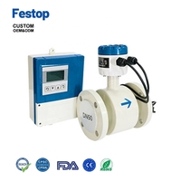 Festop geïntegreerde elektromagnetische flowmeter voor aardgas turbines met LCD-display, flowmeter voor gecomprimeerd gas