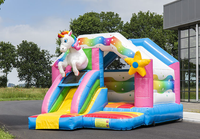 Offre Spéciale château sautant de licorne de conception de maison gonflable commerciale de videur nouveau avec la glissière de PVC pour le divertissement d'enfants