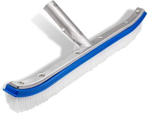 Cepillo de piscina con mango de aluminio de 18 pulgadas, cepillo de pared para piscina, limpiador de alta eficiencia para <span class=keywords><strong>piscinas</strong></span> de <span class=keywords><strong>aguas</strong></span> <span class=keywords><strong>termales</strong></span> de Spa y estanque - Product Image 2