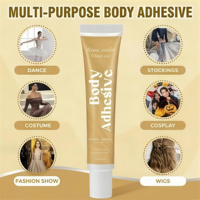 Adhésif corporel premium éco-responsable et sans cruauté, formule rafraîchissante, pour vêtements et peau, imperméable, longue durée 24H, respectueux de la peau