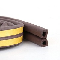 Cinta de Sellado Autoadhesiva de Espuma EPDM de Alta Elasticidad Tipo D, Reductora de Ruido, Resistente al Viento, Insonorizante y Antipolvo para Puertas y Ventanas