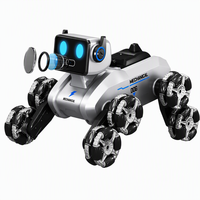 Jacko Toys Ferngesteuerter Intelligenter Hund 2,4G RC-Hund Acht-Runden-Stunt-Roboterhund Mit Licht Musik Sprühfunktion für Kinder