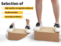 Recycler carton noir ondulé boîte à chaussures boîte en carton 42x24x24 papier ondulé boîte en carton pour carreaux de céramique