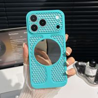 Coque de téléphone PC anti-chute givrée avec support magnétique rotatif en nid d'abeille et dissipation thermique pour iPhone 17 Pro Max, 18 Pro, 18 Pro Max