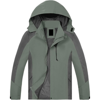 Veste coupe-vent imperméable légère pour homme avec logo personnalisé, en tissu softshell enduit, avec fermeture éclair, pour les voyages et l'exploration en plein air