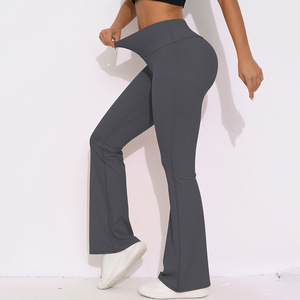 Buttery Soft Peach <span class=keywords><strong>Bum</strong></span> Pantalones de yoga acampanados Legging Cintura alta Pantalones de entrenamiento elásticos Gimnasio Fitness Medias Logotipo personalizado - Product Image 5