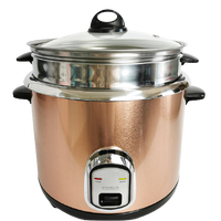 Autocuiseur intelligent en acier inoxydable 2,8 L couleur personnalisée pour la cuisson du riz, cuiseur vapeur en acier inoxydable et couvercle en verre, pot antiadhésif, maintien au chaud, OEM